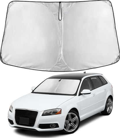 EcoNour Car Windshield Sun Shade | 2025 Upgraded Innovative No-Light-Pass Technology for Maximum Coverage | Foldable Sun Shade Keeps Your Vehicle Cool | Must-Have Car Accessories | Small (59" x 29") - Colors I