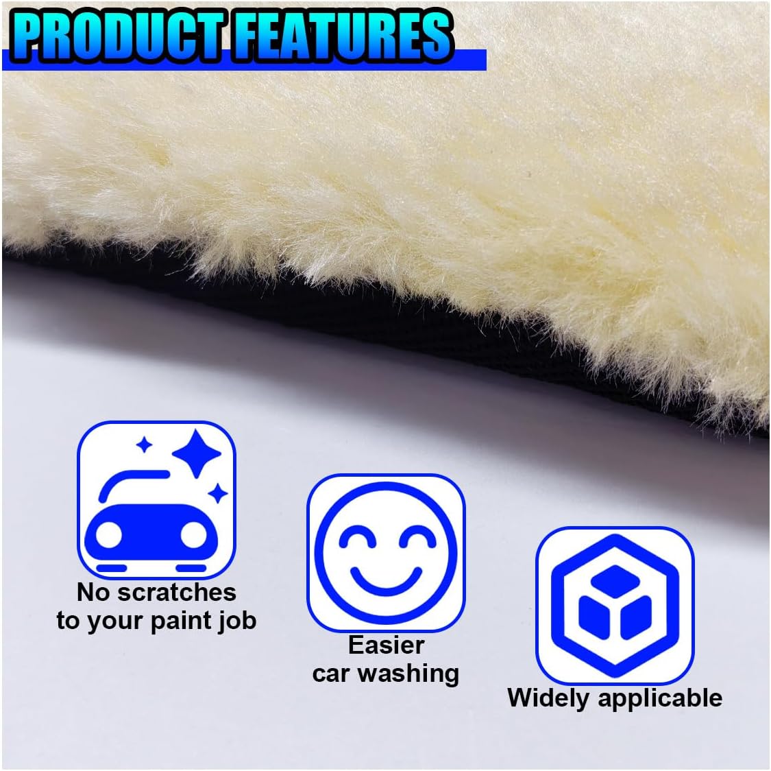 2PCS Car Wash Mitt, Soft Plush Non-Scratch Auto Dust Cleaning Pad, High-Density Car Washing Gloves, Universal Vehicle Exterior & Interior Detailing Supplies for Cars, Trucks, SUVs(Gray)