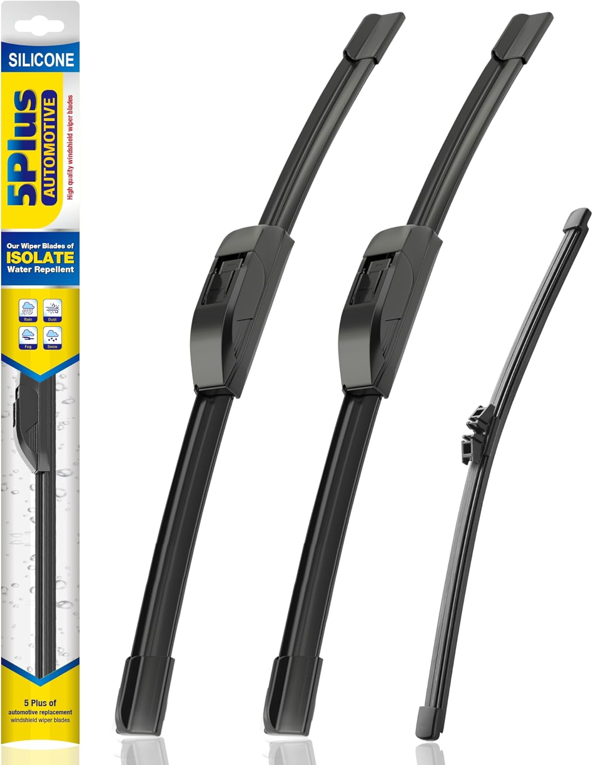 5 PLUS® Silicone Windshield Wipers Replacement for 2007-2014 Ford edge, 2007-2015 Lincoln MKX Wiper Blades(Set of 3),Automotive Replacement Windshield Wiper Blades For My Car-26"/20"/14" - Colors B
