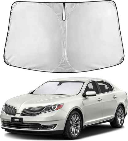 EcoNour Car Windshield Sun Shade | 2025 Upgraded Innovative No-Light-Pass Technology for Maximum Coverage | Foldable Sun Shade Keeps Your Vehicle Cool | Must-Have Car Accessories | Small (59" x 29") - Colors H