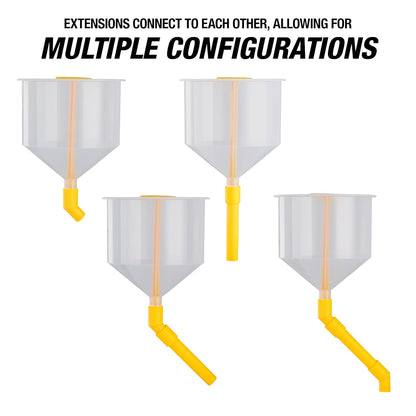 OEMTOOLS No-Spill Coolant Funnel Kit, 15 Piece Fluid and Oil Funnel Set, Allows Access To Hard-To-Reach Radiators