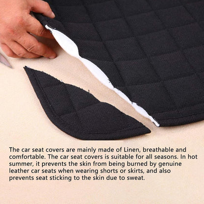 Suninbox Car Seat Covers Buckwheat Hull Universal Car Seat Covers,Bottom Seat Covers for Cars,Truck Seat Covers,Car Seat Cushion Protector Mats Pad,Gray Front Seat