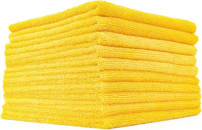 The Rag Company - Edgeless 365 Microfiber Towels (10-Pack) Premium 70/30 Blend, Professional Polishing, Wax Removal, Auto Detailing, 365gsm, 16in x 16n, Royal Blue