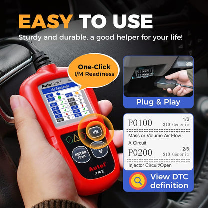 Autel Professional OBD2 Scanner AL319 Code Reader, Enhanced Check and Reset Engine Fault Code, Live Data, Freeze Frame, CAN Car Diagnostic Scan Tools for All OBDII Vehicles After 1996, 2026 Upgraded