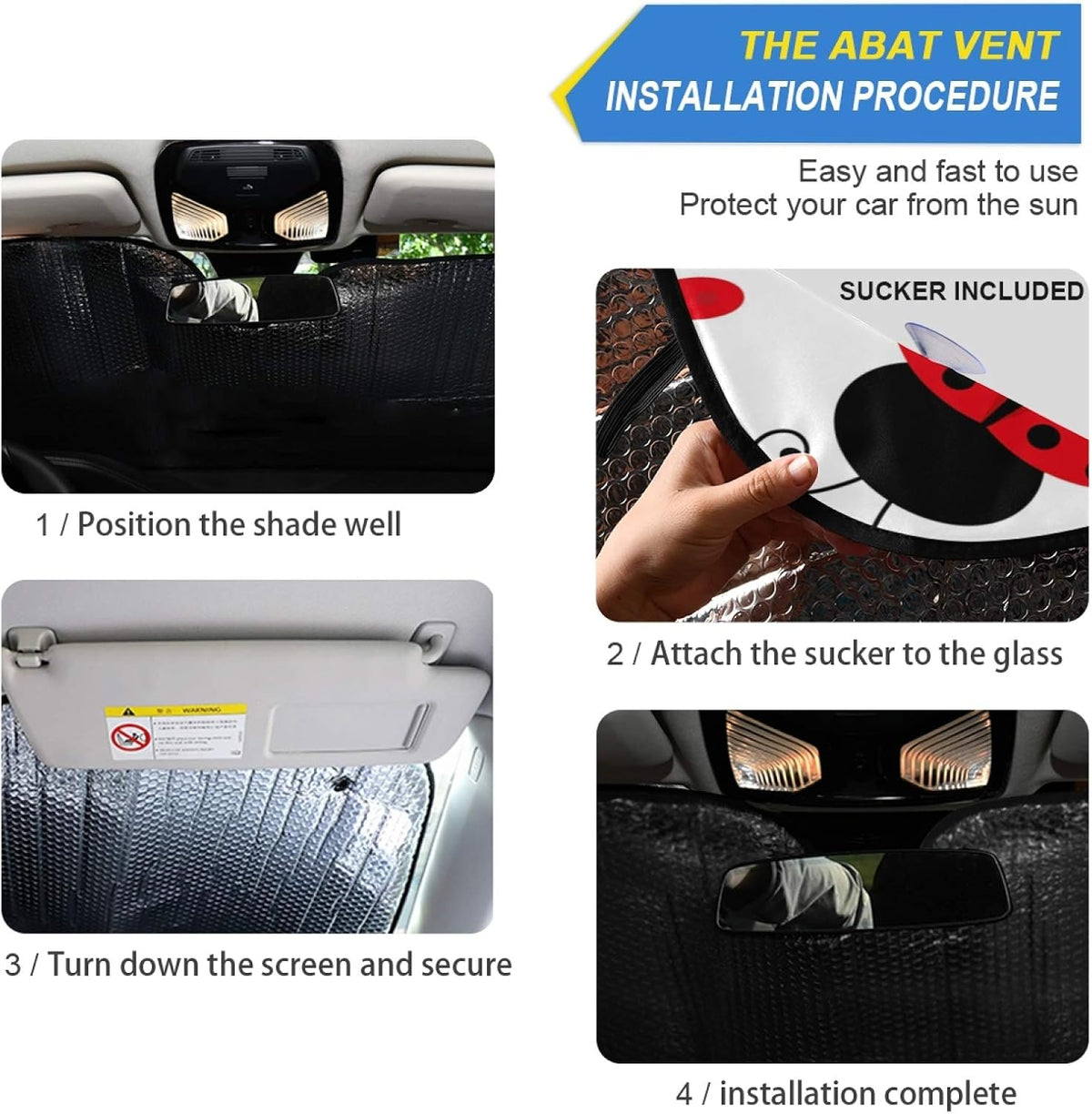 Black Leopard Car Windshield Sun Shade Animal Skin Print Foldable UV Ray Sun Visor Protector Sunshade to Keep Your Vehicle Cool (51" x 27.6")