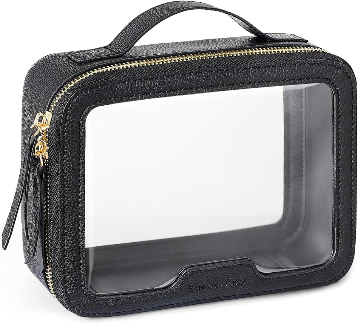 PACKISM Clear Makeup Bag - TSA Approved Toiletry Bag for Carry-on & Checked Luggage, Water Resistant Car Storage Organizer with Reinforced Seams