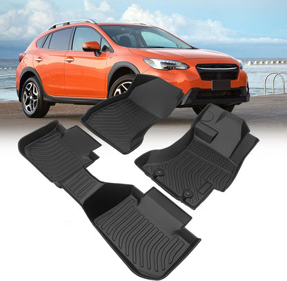 All Weather Floor Mats for 2016-2019 Chevy Cruze (No Fit 2016 Cruze Limited), Chevy Cruze Floor Mats, 1st and 2nd Maximum Coverage, 3D Waterproof TPE Rubber Protector Car Mats Full Set Liners