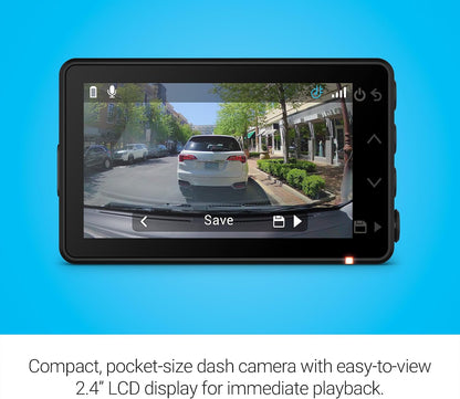 Garmin Dash Cam™ Mini 3, Ultracompact 1080p HD Dash Cam with a 140-degree Field of View, Built in Clarity™ Polarizer, Voice Controlled, Automatic Recording