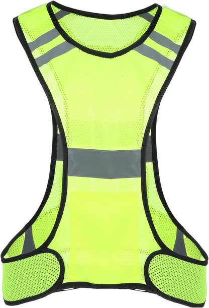 Ptwola Reflective Running Vest High Visibility Running Gear with Large Pocket Night Lightweight Reflective Safety Vest