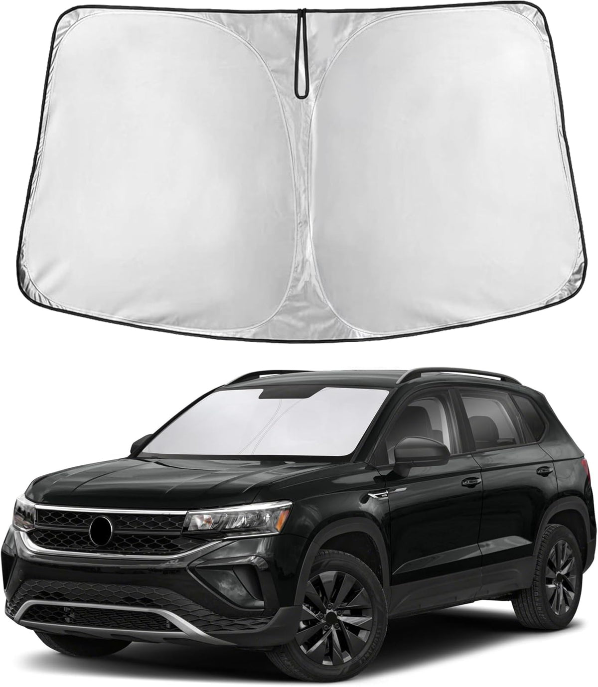 EcoNour Car Windshield Sun Shade | 2025 Upgraded Innovative No-Light-Pass Technology for Maximum Coverage | Foldable Sun Shade Keeps Your Vehicle Cool | Must-Have Car Accessories | Small (59" x 29") - Colors D