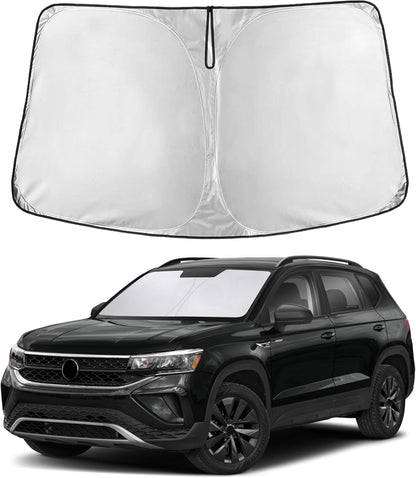 EcoNour Car Windshield Sun Shade | 2025 Upgraded Innovative No-Light-Pass Technology for Maximum Coverage | Foldable Sun Shade Keeps Your Vehicle Cool | Must-Have Car Accessories | Small (59" x 29") - Colors D
