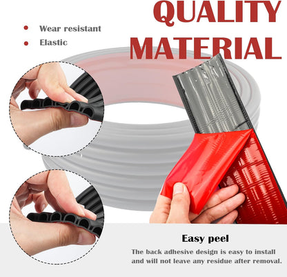 Car Bumper Protector Guard,Wavy Rear Bumper Protector for Anti-Scratch & Anti-Collision,Rear Front Bumper Guard with Strong Adhesive Backing Suitable for SUV,Car,Truck