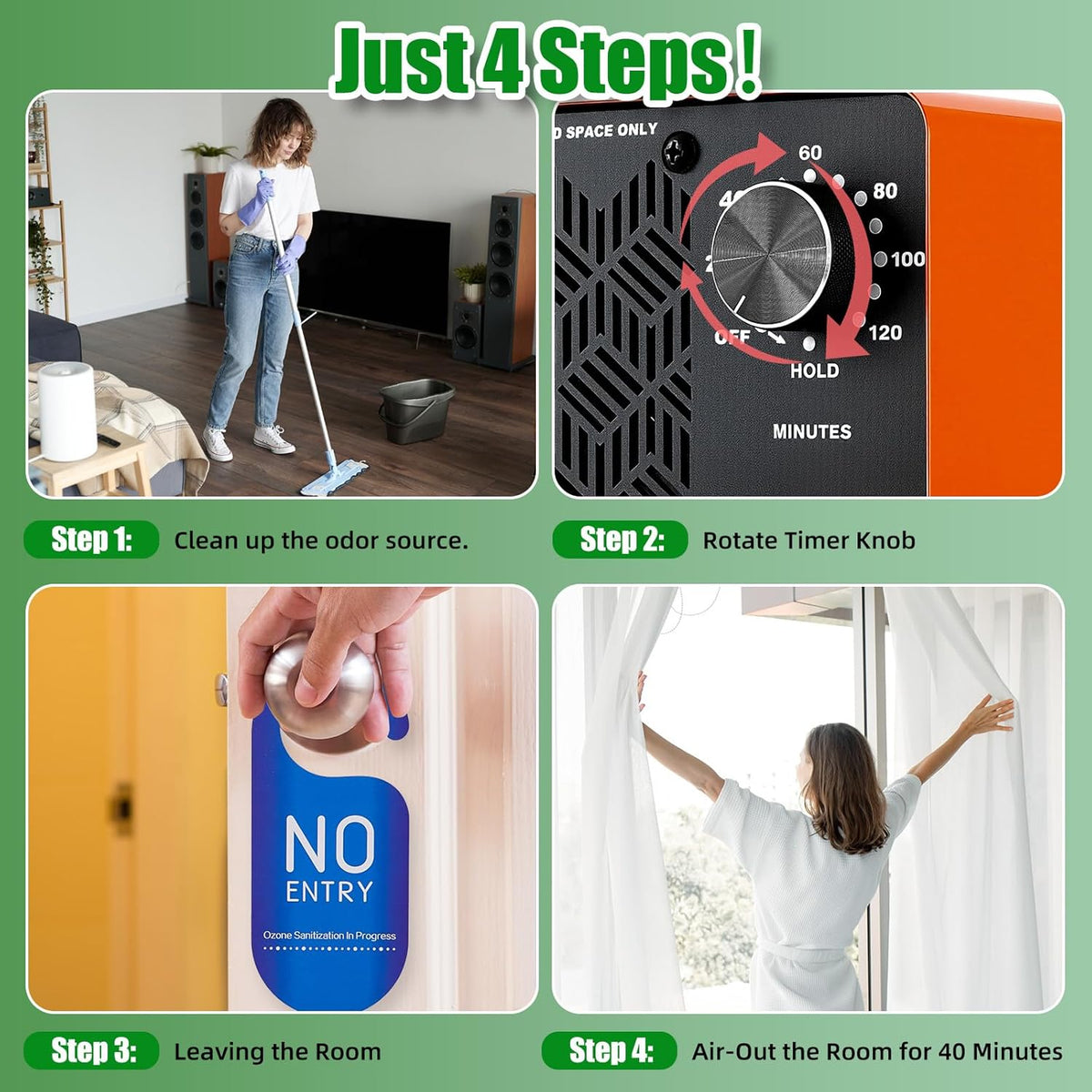 HHGM 198,000mg/h Dual-Fan Ozone Machine Generator High Capacity Ozone Odor Eliminator Odor Removal Air Purifier Ionizer & Deodorizer for Car, Home, Smoke, Pets, Industrial, Basement, Commercial