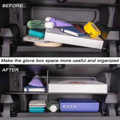 JKCOVER Compatible with Toyota Tacoma Glove Box Dividers Organizer 2016 2017 2018 2019 2020 2021 2022 2023 Accessories,Insert Box ABS Secondary Storage
