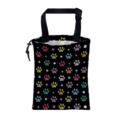 Car Garbage Bag Colorful Floral Spring Daisy Drawstring Car Trash Bag Hanging for Back Seat with Adjustable Buckle Canvas Vehicle Trash Can Easy-to-Install