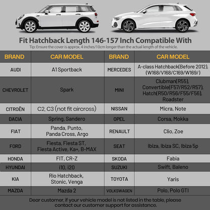Favoto SUV Car Cover Waterproof All Weather 6 Layers Heavy Duty Car Cover for Automobiles Rain Sun Snow UV Protection with Inner Cotton Car Cover Outdoor Universal Fit for SUV (188-198 inch) Silver