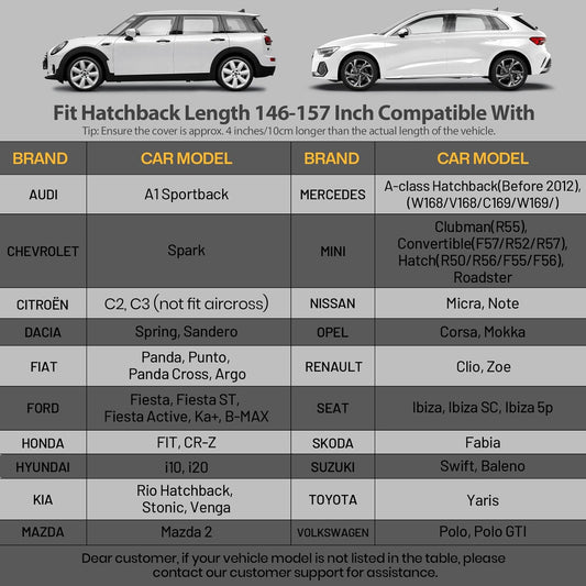 Favoto SUV Car Cover Waterproof All Weather 6 Layers Heavy Duty Car Cover for Automobiles Rain Sun Snow UV Protection with Inner Cotton Car Cover Outdoor Universal Fit for SUV (188-198 inch) Silver