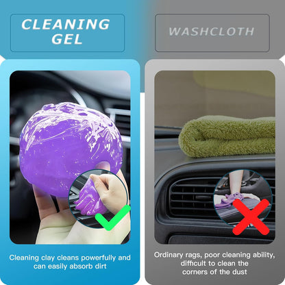 Car Cleaning Gel,Reusable Car Cleaning Putty for Interior Detailing, Car Cleaning Supplies, Auto Detailing Tools, Car Slime for Dust Removal, Car Accessories Interior, Car Cleaning Kit(Purple, 0.8 OZ)