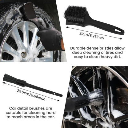 5PCS Wheel Cleaner Brush Kit, Tire Brushes, Rim Cleaner Brush,Car Detailing Brushes, Car Wash Tools for Wheels and Tires No Spatter