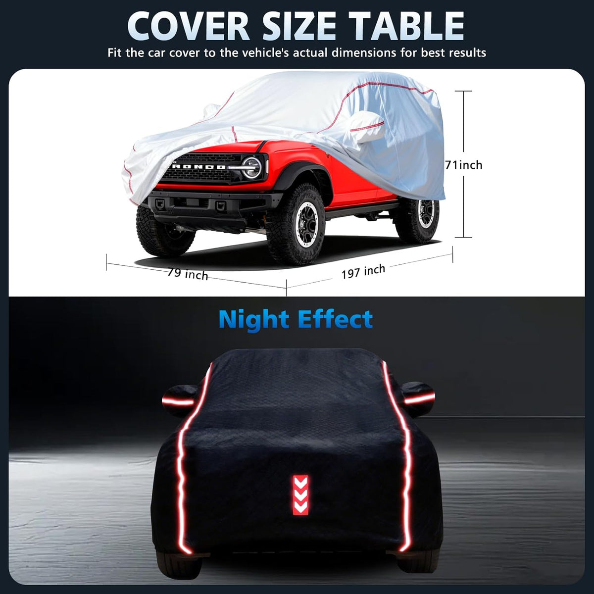 Car Cover for Sedan, Waterproof All Weather Heavy Duty, 360° Underbody Wrap Windproof Design, Quick Install Outdoor Vehicle Cover, Fits 186-193 in