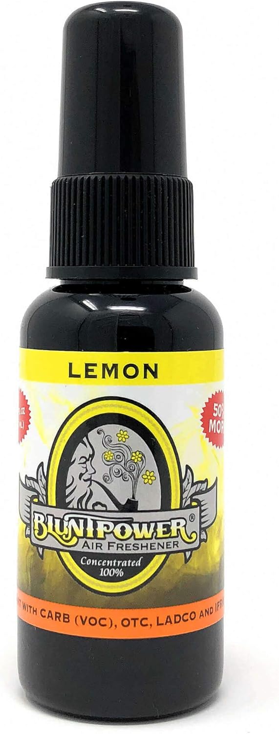 BluntPower (Baby Powder, 1 Pack) Concentrated Air Freshener Spray - Oil-Based Room Diffuser Spray - Long-Lasting Bathroom Scent, Car Freshener & Odor Eliminator - Colors A