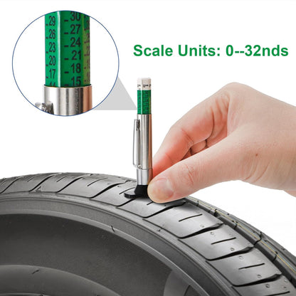 Yarlung 50 Pack Tire Tread Depth Gauge, Color Coded 32nds Accurate Measurement Tools, Tire Depth Gauge with Pocket Clip in 1/32 Inch Increments for Car, Semi Truck Tire Tread Check