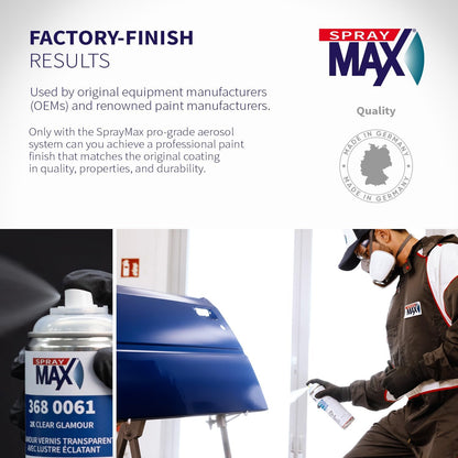 SprayMax 2K Glamour High Gloss Clear Coat | 2K Automotive Clear Coat Spray Paint | High Gloss Finishing Spray | UV-Resistant, Scratch & Gasoline Resistant | Professional Grade 11.8 oz