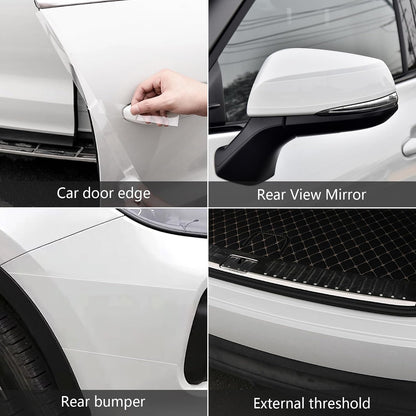 DGSL Car Door Edge Guards Door Sill Protector, 2.7In x 33Ft 5D Carbon Fiber Car Wrap Film, Vinyl Automotive Wrap Film Anti-Collision Fits for Most Vehicles (Black)