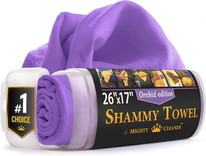 Premium Shammy Cloth for Car Drying - 26”x17” - Super Absorbent Chamois Towel for Car - Scratch-Free, Reusable & Soft