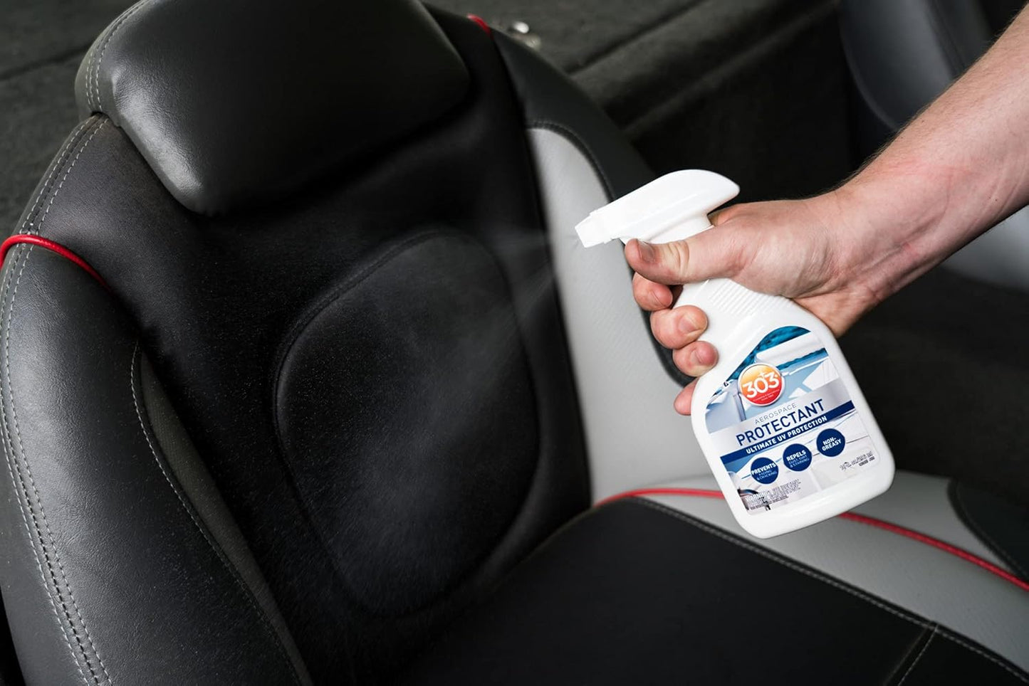 303 Products Marine Aerospace Protectant Spray, UV Protection for Boat Vinyl & Surfaces – Repels Dust, Dirt & Staining, Matte Finish, Restores Like-New Appearance, 32 oz
