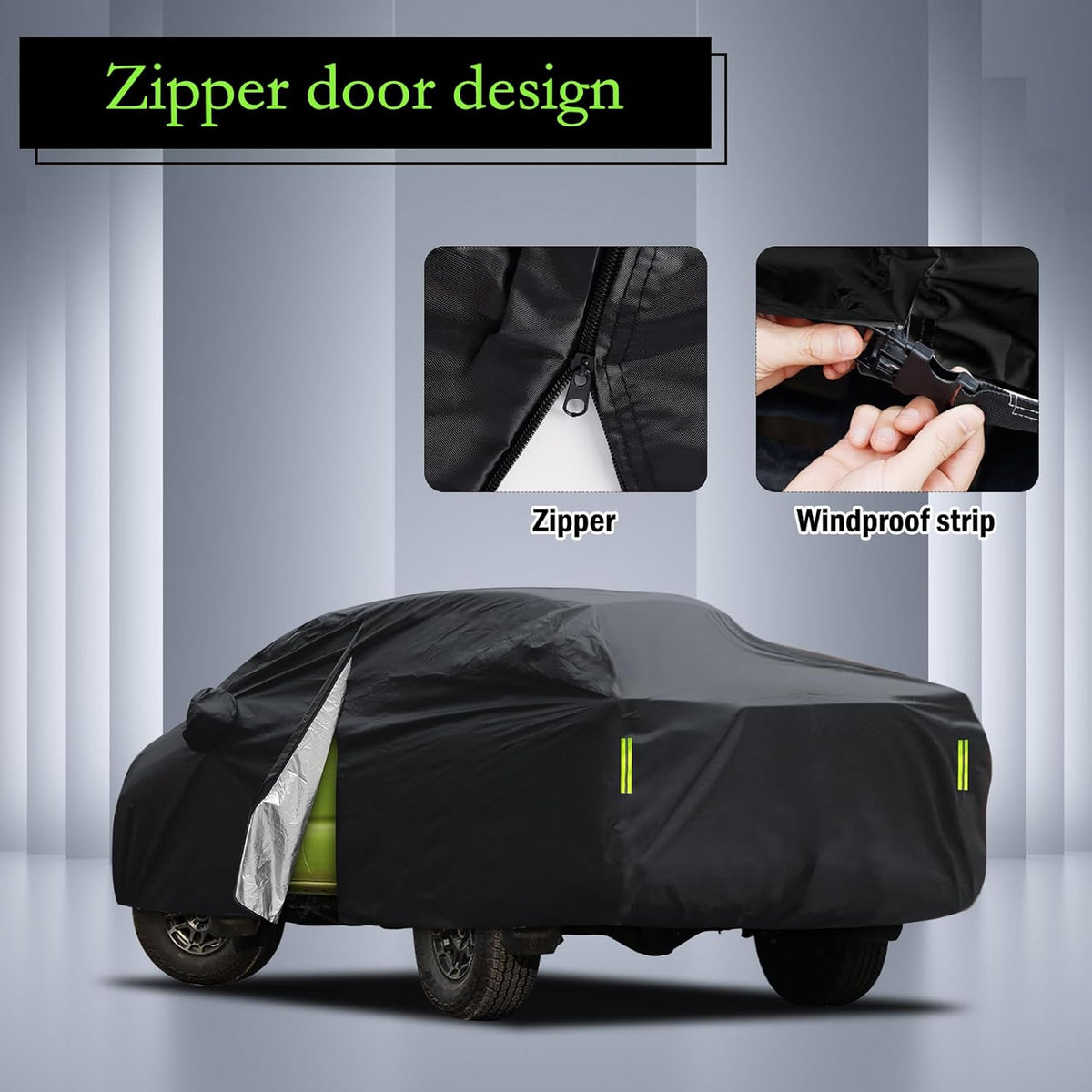 Car Cover Custom Fit for Toyota Corolla 2000-2025, Honda Civic 1991-2025, Waterproof All Weather Full Exterior Cover Rain Sun Protector Car Cover with Door Zipper
