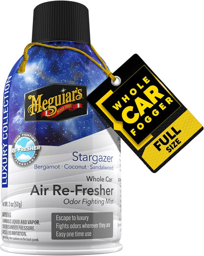 Meguiar’s Whole Car Air Refresher Odor Eliminator, Summer Breeze, 2 Oz— Car Air Freshener For Commuters, Detailers; Mist Refreshes Cabin For Sedan, Suv, Truck, Van