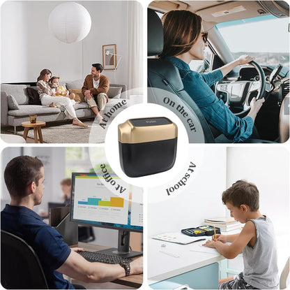 IHOTDER 2PCS Car Trash Can with Lid + 60PCS Garbage Bags,Mini Trash Can Interior Accessories for Door/Seat/Center Console/Home/Office,Multifunctional Car Organizers and Storage (Black)