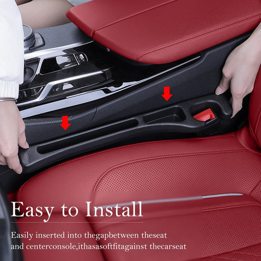 Car Seat Gap Filler 2-Pack, Universal Elastic Soft Foam Seat Gap Plug – Fills Gap Between Seat & Console, Drop-Proof Guard for Phones, Keys & Cards, Fits Cars, SUVs, Trucks & Sedans