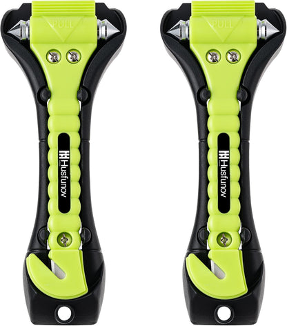 Car Window Breaker Hammer and Seat Belt Cutter 2-in-1，Emergency Escape Tool | Car Accessories, Auto Car Escape Tool，Safety Hammer for Family Rescue and Auto Traffic Accident Emergency Escape, 2 Packs