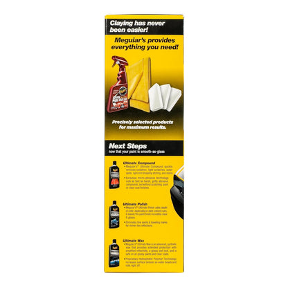 Meguiar's G191700 Smooth Surface Clay Kit, Safe and Easy Car Claying for Smooth as Glass Finish