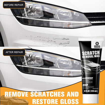 2Pcs Car Scratch Remover Wax, Universal Premium Polishing Compound for Deep Scratches, 2026 New Upgraded Car Paint Scratch Remover for Vehicles, 4 fl oz (120 ML), with Sponge and Cloth,White