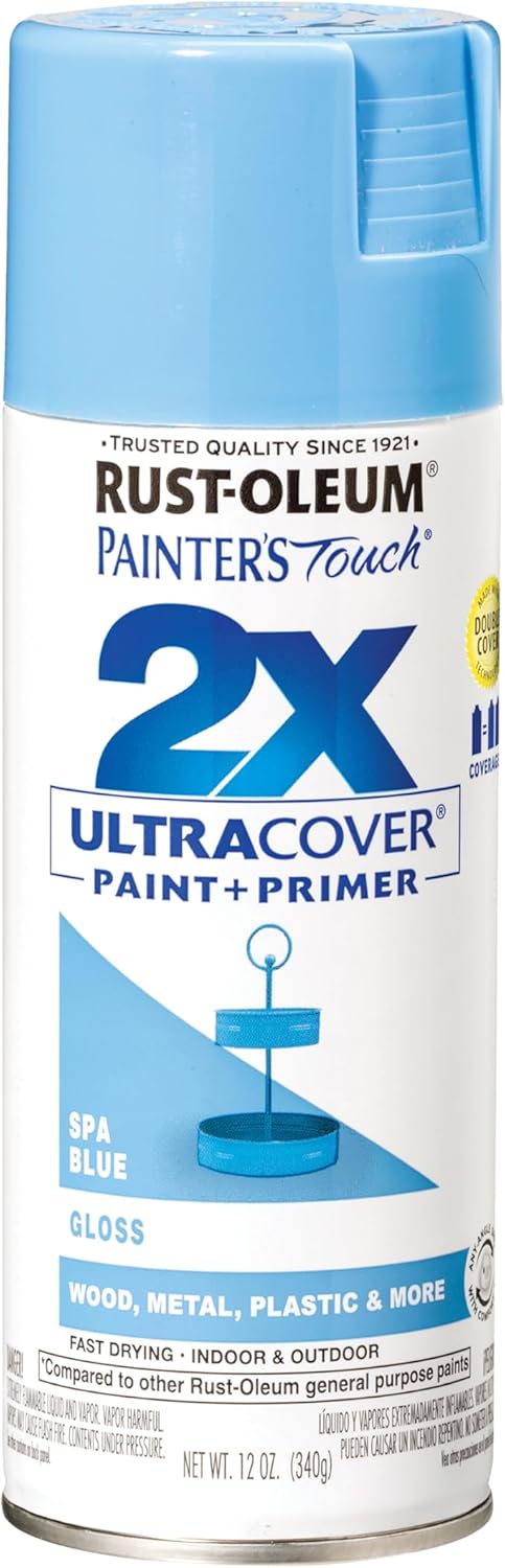 Rust-Oleum 334029 Painter's Touch 2X Ultra Cover Spray Paint, 12 oz, Gloss Clear - Colors C