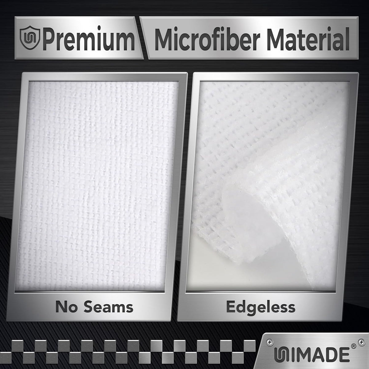 UNIMADE Microfiber Cleaning Cloth, 100 Pack Microfiber Towels for Cars Commercial Grade Work Rags Bulk Detailing Cloth for Automotive Bar Mechanic Restaurant Garage Housekeeping, 11.5"x 11.5", Grey