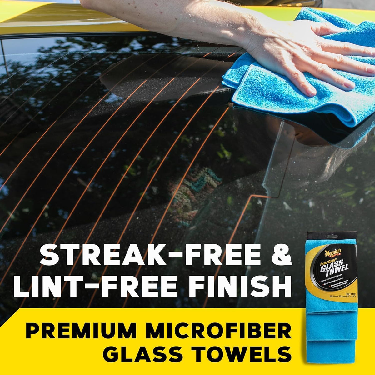 Meguiar's Perfect Clarity Glass Cleaner, Keep Windows, Windshields, and Mirrors Gleaming using a Premium Anti-Hazing Formula that Leaves a Superior Streak Free Finish, 24 Oz
