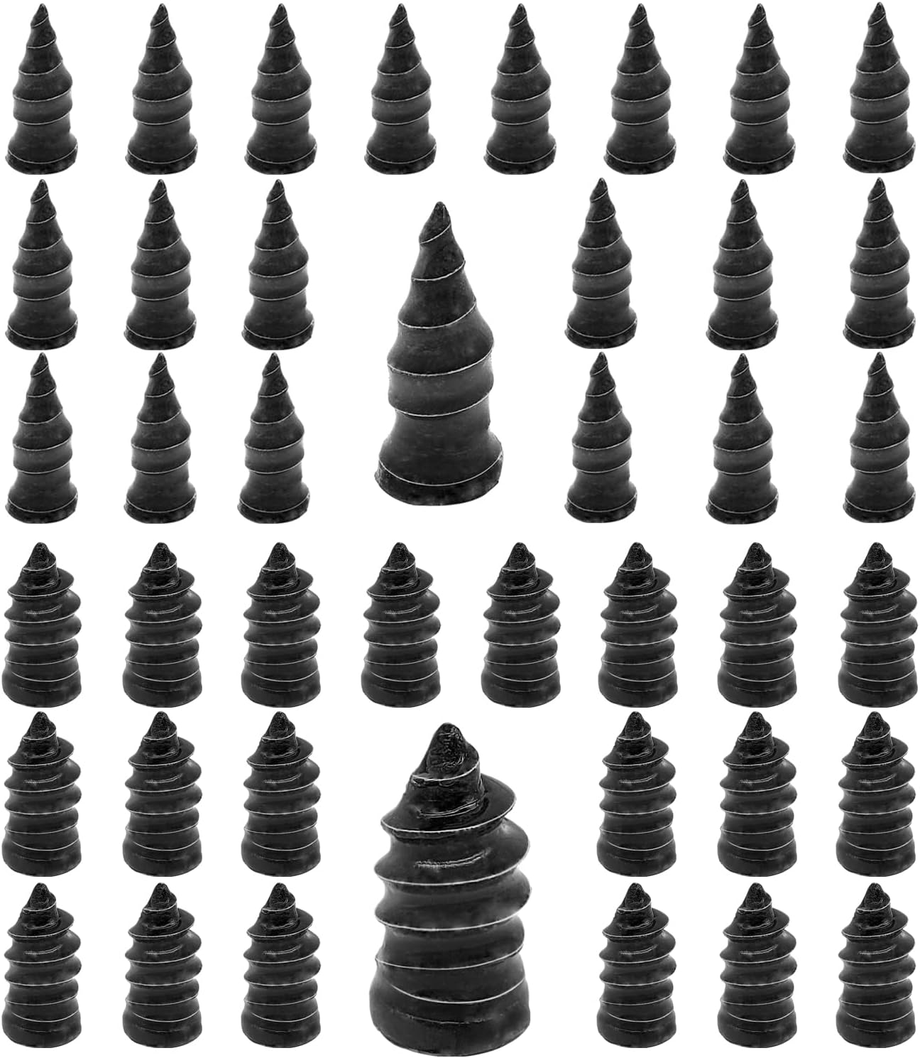 60PCS Tire Repair Rubber Nail, Vacuum Tire Repair Kits Spiral Rubber Nails, Tire Screw Plug Fast Tool Self Service Tire Repair Nail for car, Motorcycle, Truck, Tractor Tire Puncture Repair