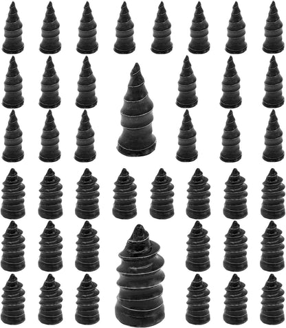 60PCS Tire Repair Rubber Nail, Vacuum Tire Repair Kits Spiral Rubber Nails, Tire Screw Plug Fast Tool Self Service Tire Repair Nail for car, Motorcycle, Truck, Tractor Tire Puncture Repair