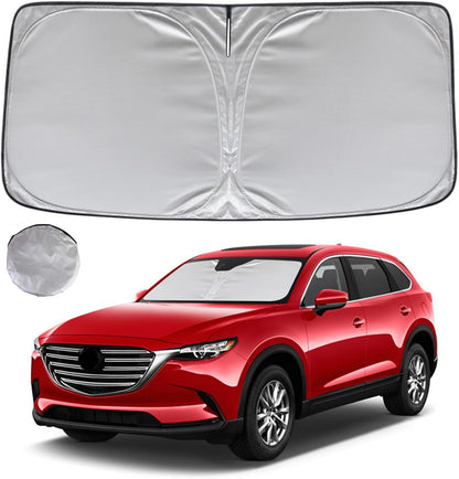 KAYZT Windshield Sun Shade for 2019-2025 2026 Chevy Silverado 1500 /GMC Sierra 1500 2500HD 3500HD Foldable Sunshade Front Window Custom Fit Car Accessories - Colors C