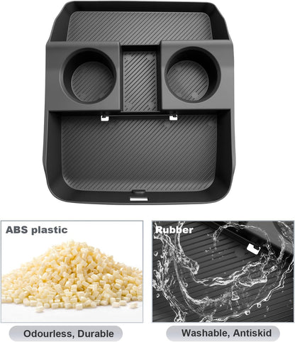 SKTU 2-Pack 2023 2024 2025 2026 Lexu s RX350 Center Console Organizer for 2023-2026 Lexu s RX350/RX450h/RX500h Console Tray 2023 2024 2025 2026 RX350 Accessories with Sunglasses Holder [Double Layers]