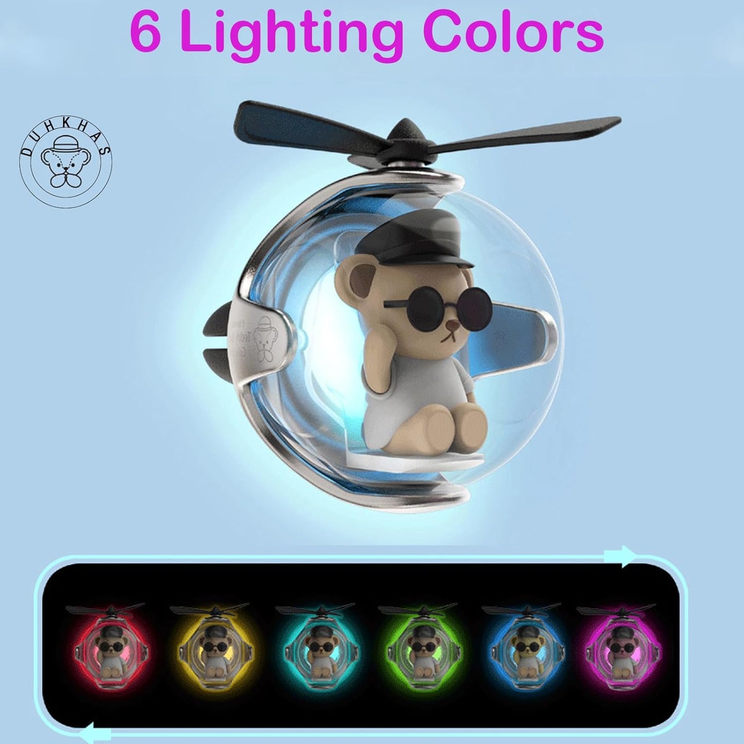 Pilot Car Air Freshener, Cute Dog Car Vent Clip Air Freshener Automotive Air Outlet Fan Diffuser, Automotive Interiors Vent Decoration (Shake Head Style - Dog)