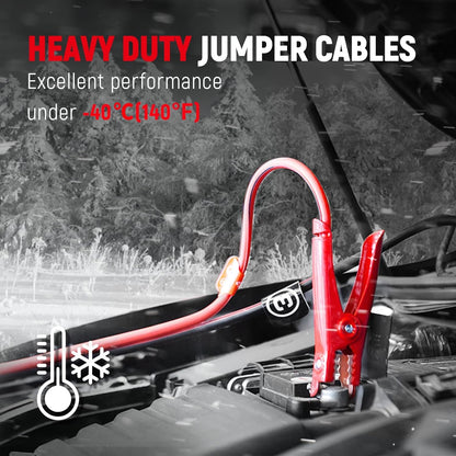 TOPDC 4 Gauge 16 Feet Jumper Cables for Car, SUV and Trucks Battery, Heavy Duty Automotive Booster Cables for Jump Starting Dead or Weak Batteries with Carry Bag, (TD-P0416)