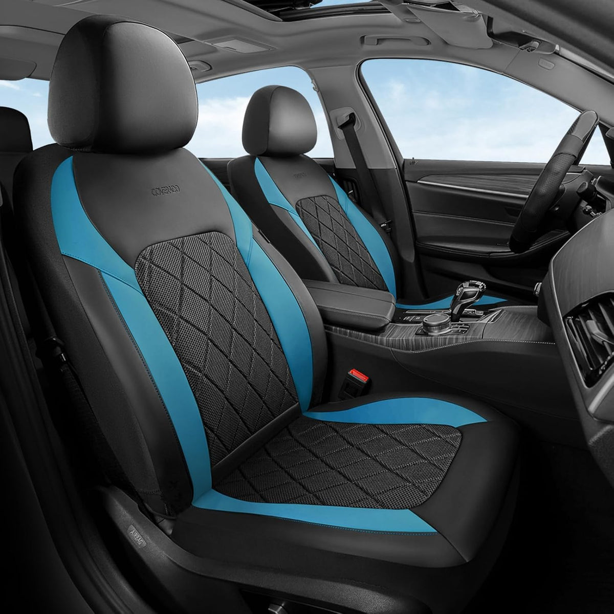 Coverado Car Seat Covers, Seat Covers Full Set, 5 Seats Automotive Seat Cover, Mesh Breathable Seat Protectors, Universal Fit for Most Cars
