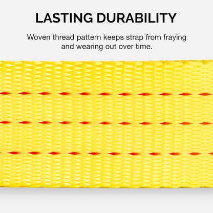NEIKO 51005A Heavy-Duty Tow Strap with Hooks, 2 Inches by 20 Feet, Woven Polyester Webbing, and 10,000-Pound Capacity, HD Truck Recovery Strap and ATV Tow Strap, Tow Rope for Vehicles