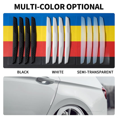 6 Inch 4Pcs 3D Carbon Fiber Texture Car Door Edge Protector Trim Strip Anti-Scratch and Anti-Collision Side Door Protectors Vehicle Exterior Accessories Sticker Black