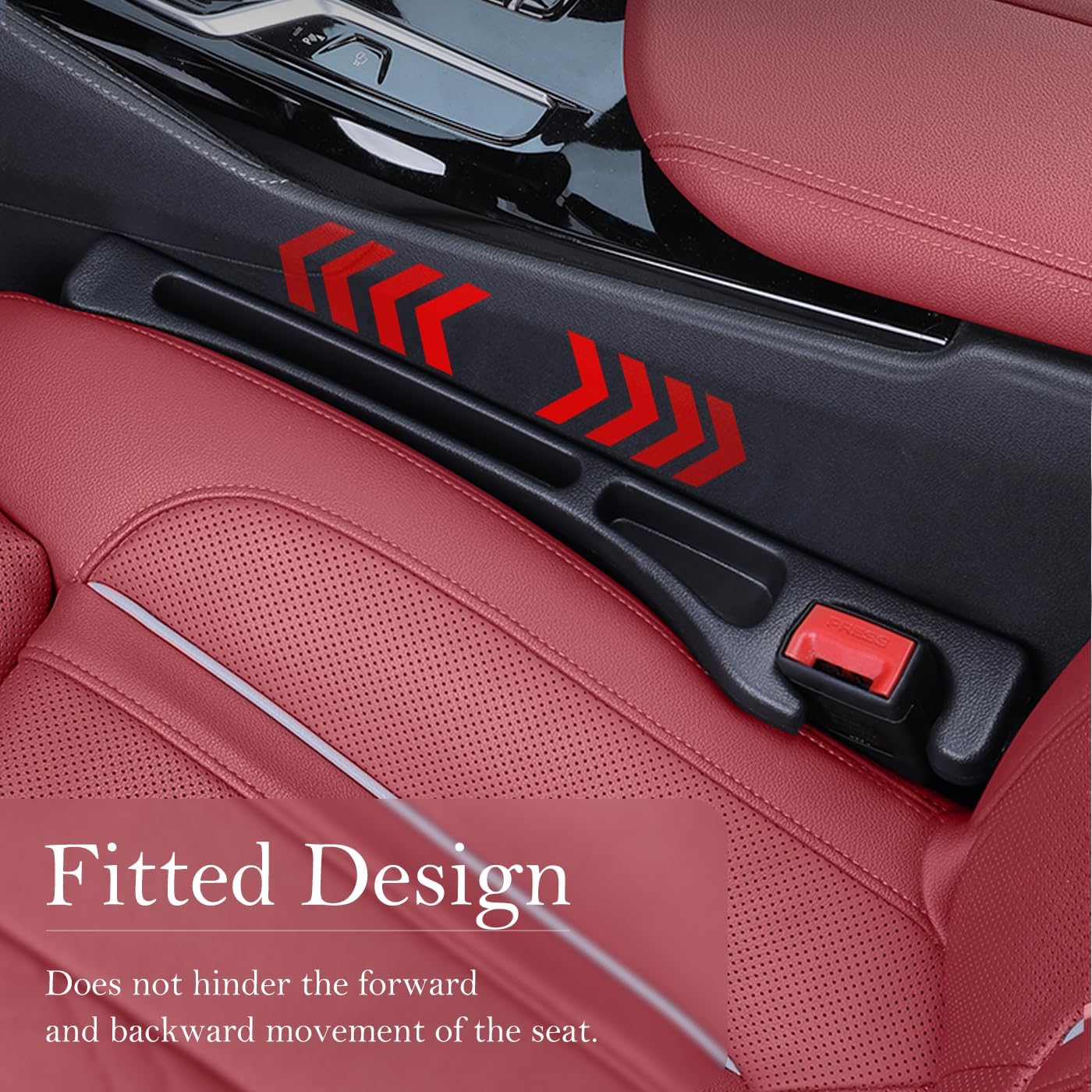 Car Seat Gap Filler 2-Pack, Universal Elastic Soft Foam Seat Gap Plug – Fills Gap Between Seat & Console, Drop-Proof Guard for Phones, Keys & Cards, Fits Cars, SUVs, Trucks & Sedans